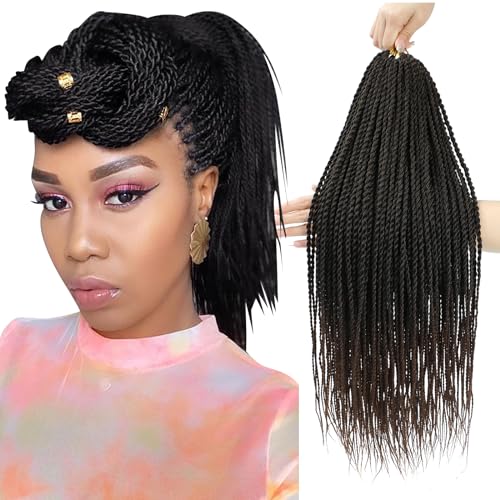 FIRSTCYH HAIR Senegalese Twist Crochet Hair 24 Inch Boho Style 9 Packs T1B/30