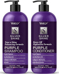 Silver Shine Set - Sulfate-Free Purple Shampoo & Conditioner for Grey & Silver Hair