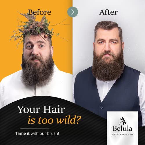 Men's Boar Bristle Hair Brush Set for Thin, Short Hair - Natural Oil Distribution & Scalp Massage
