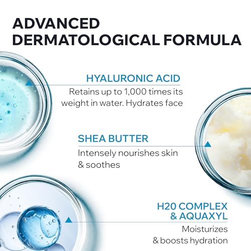 Hydrating Face Moisturizer with Hyaluronic Acid and Shea Butter - Sensitive Skin, 24H Hydration