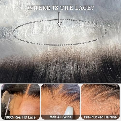 16 Inch HD Lace Frontal Body Wave Human Hair - Brazilian Virgin, Pre Plucked, Free Part, 150% Density, Black