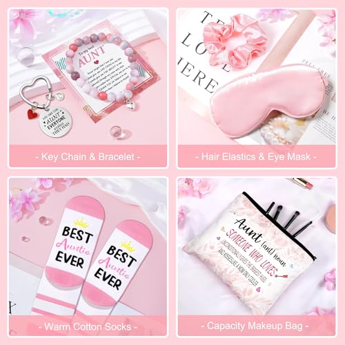 Mother's Day Aunt Gifts from Niece Nephew, Best Aunt Ever Gift, Auntie Birthday Gift Ideas, Auntie Gift Ideas, Get Well Soon Care Package Relaxing Spa Gifts Set for Mother's Day