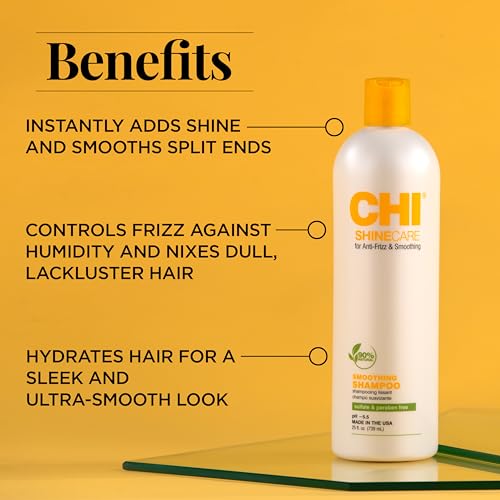 Hydrating Smoothing Shampoo 25 Fl Oz - Dull Hair Repair & Frizz Control - Variation of Shampoo / 25 Fl Oz