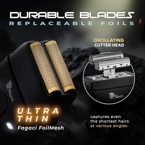 Men's Cordless Foil Shaver with 8500 RPM High Torque & Nano-Close Blades