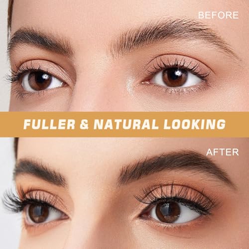Eyelash & Eyebrow Color Kit, 2 in 1 Professional Lash & Brow Color Kit, Easy to Use with Natural Results, DIY Hair Coloring Eye Lash & Eye Brow Set for Beginner Salon Beauty 7ml (Black)