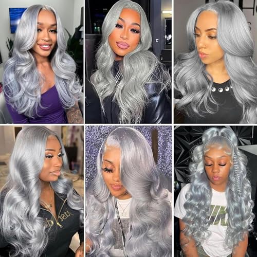 Grey Body Wave Hair Bundles - 3 Pack 12 14 16 Inch 300g - Unprocessed Virgin Brazilian Human Hair - Variation of THIS listing