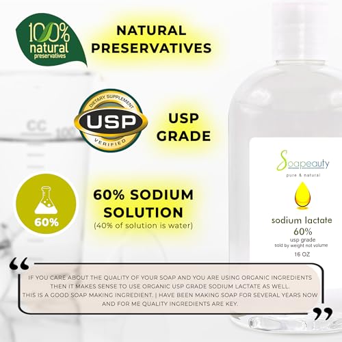 Sodium Lactate 60% USP, Soapeauty 16 oz – Soap Making & Lotion Humectant