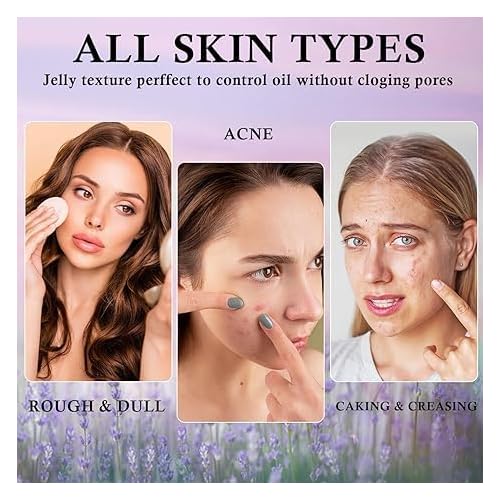 Jelly Pressed Setting Powder,Oil Control Face Pressed Powder,Clear Matte Oil Control Face-Long Lasting Finishing & Waterproof
