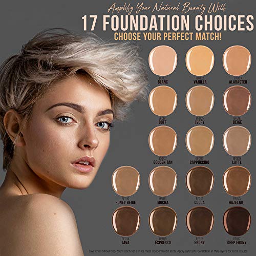 Airbrush Makeup Foundation Set with 4 Shades - Long Lasting & Moisturizing