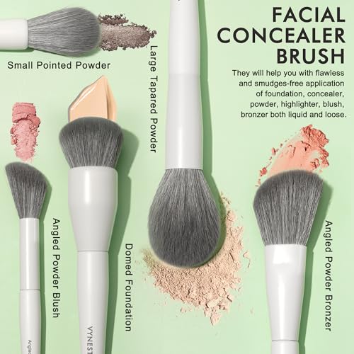 VYNESTRA 20-Piece Makeup Brush Set - Face & Eye Professional Tools