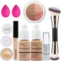 PHOERA Contour Palette 1 Ounce - Shades with Highlighter, Bronzer & Blush - 24 Hour Wear - Vari 104+105+ #002