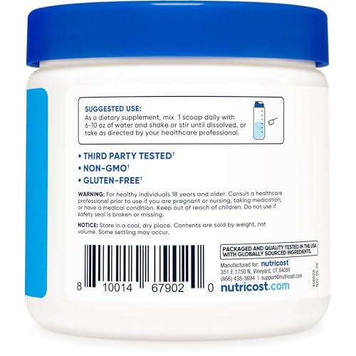 Nutricost Sodium BHB Powder (250g) Unflavored - Keto Supplement, Beta-Hydroxybutyrate Salt