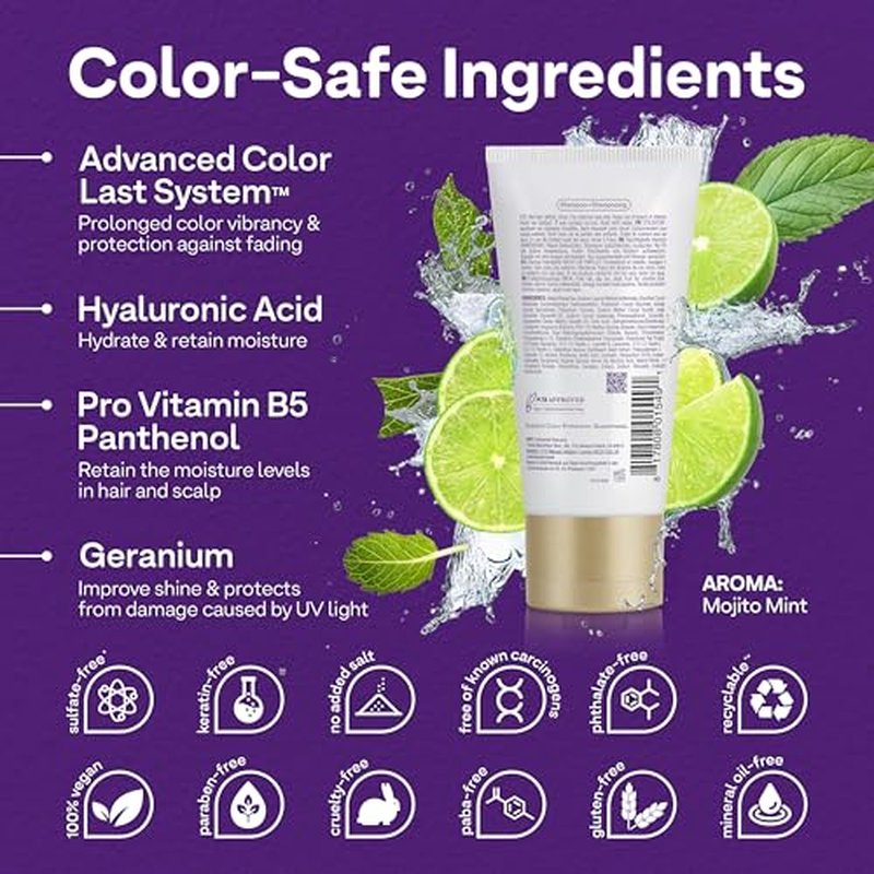 Colorproof Moisture Shampoo Hydrating Sulfate-Free Shampoo for Color-Treated Hair, Mojito Mint Scent