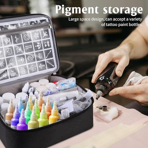Tattoo Carrying Case Organizer Bag for Tattoo Machines & Tools - Durable, Portable