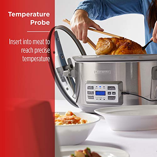 Deluxe Digital Slow Cooker with Sous Vide & Temperature Probe - 7 Quart