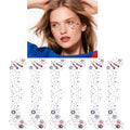 6-Pack Glitter Freckles 4th of July Face Tattoo Sparkle Star Freckles Makeup Patches for Face Rave Accessories