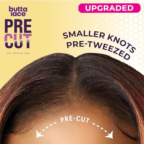 Sensationnel Butta Lace Precut Wig-Unit 3 Balayage Copper - Glueless Synthetic Hair