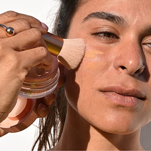 Vegan Flat Blending Makeup Brush for Loose Powder - The Good Mineral