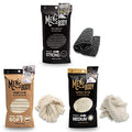 Exfoliating Washcloth Set - Soft, Medium & Super Hard Textures for Body & Back - Made in Japan (3pcs)