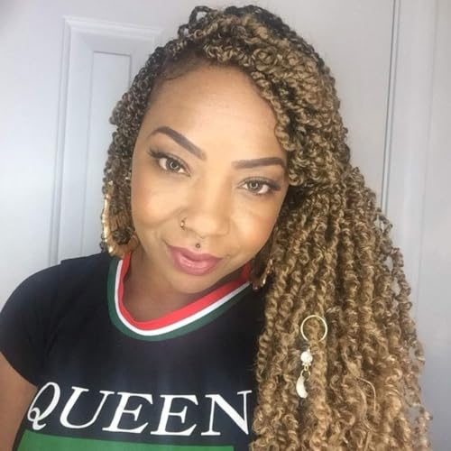 Spring Twist Crochet Braiding Hair Extensions 8 Inch 4 Pack Ombre
