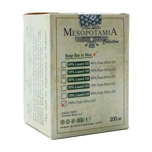 Aleppo Soap 5-Pack - 100% Olive Oil Organic Handmade Castile Soap for Face & Body