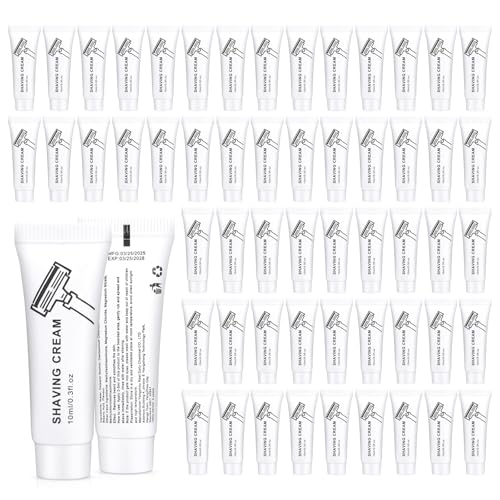 Travel Shaving Cream Bulk 50 Pack - 10ml Disposable Men’s Shaving Gel