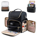 Nail Polish Organizer Holds 48 Bottles and a Nail Lamp, Nail Tech Storage Case Large Nail Polish Bag with 2 Removable Boxes and Tools Storage Pockets