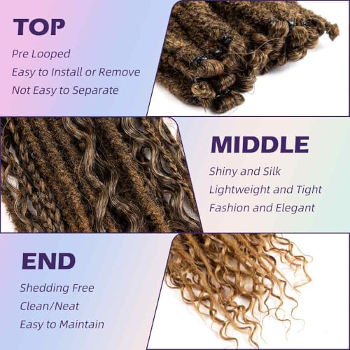 Lovenea 24 Inch 3-in-1 Synthetic Dreadlock Extensions 30 Strands SE-30S-24"/1B/27#
