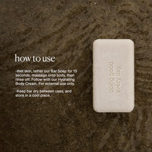 evolvetogether Exfoliating Bar Soap For Women & Men | Exfoliate, Cleanse & Moisturize Skin with a Perfect Lather | For All Skin Types | Vegan, Cruelty-Free, Paraben-Free | Made in USA (Havana, 5 Oz)