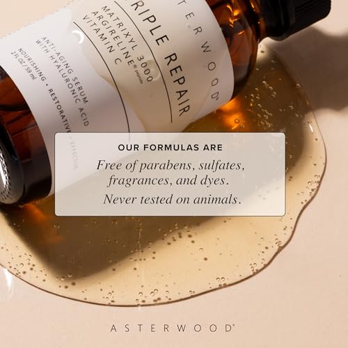 Asterwood Triple Repair Peptide Serum 4 Fl Oz - Firming Anti-Aging Face Treatment
