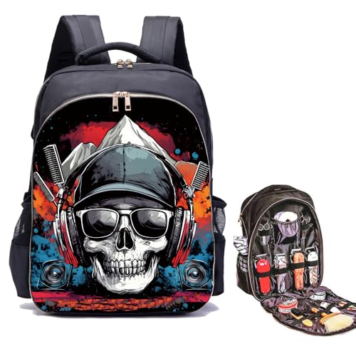 Large Barber and Hairstylist Travel Backpack Organizer for Clippers & Tools