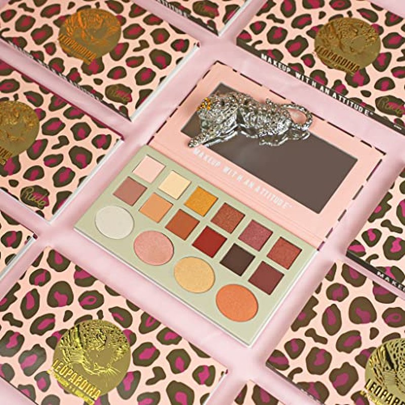 Leopardina Eyeshadow and Highlighter Palette by Rude Cosmetics for Women - 1.031 oz Makeup