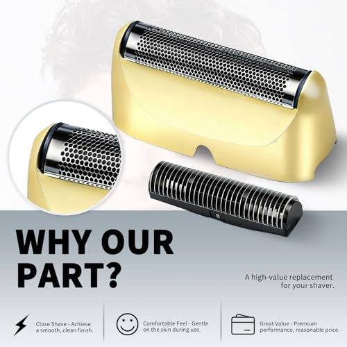 Shaver Replacement Foil and Cutter,Compatible with BaBylissPRO UV-Disinfecting Single Replacment Foil- Gold