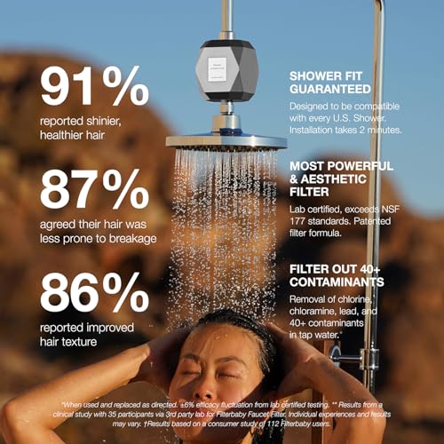 Chrome Diamond Shower Filter for Skin & Hair - Chlorine Reduction