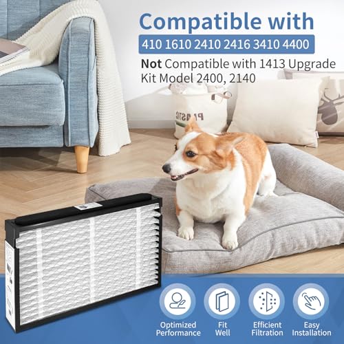 2-Pack ZYLLOVAN 410 Air Filter Compatible with Aprilaire 1410, 1610, 2410, 2416, 3410, 4400