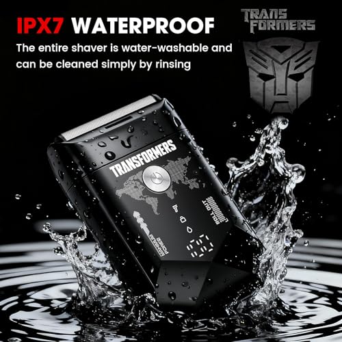 Transformers Electric Foil Shaver for Men - Portable Rechargeable Razor