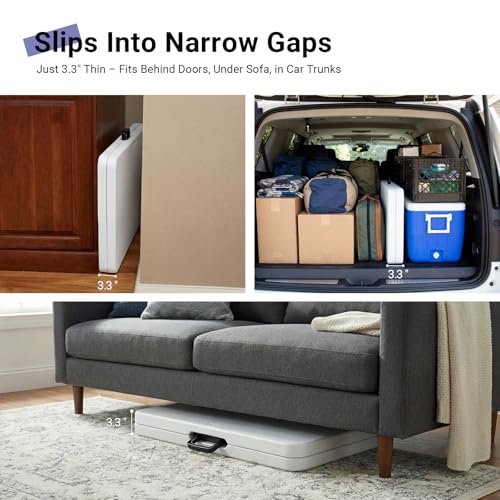 34-Inch Folding Card Table Square Portable Heavy Duty Plastic Game Table - White - Variation of THIS listing