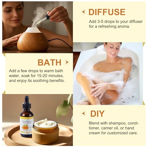 Frankincense Resin Oil for Face 2.02 fl.oz, Reduces Fine Lines & Wrinkles, Soothes & Repairs Skin, Deep Hydration for Body, Anti-Aging Serum Frankincense Skin Essential Oil Wrinkle