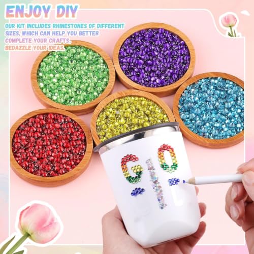 Bedazzling Kit 72 Colors 72000PCS Jelly Flatback Gems - Rainbow Variation