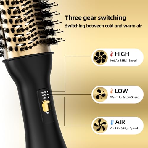 Golden 4-in-1 Hot Air Brush with Oval Barrel - Salon-Grade Hair Styling Tool