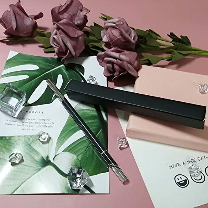 50 Pcs Eyeliner Packaging Boxes, 5.7x0.63x0.63 Inch Twist Pen Wrapping Box, Black Matte Cuticle Oil Pen Package Boxes