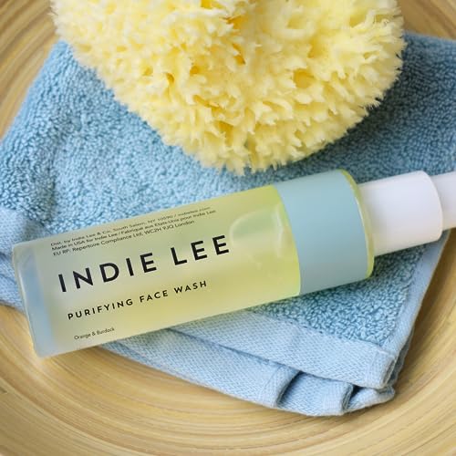 Indie Lee Purifying Face Wash - Daily Detox Foaming Cleanser + Makeup Remover for Radiant Complexion + Blemish-Prone Skin (4oz / 125ml)