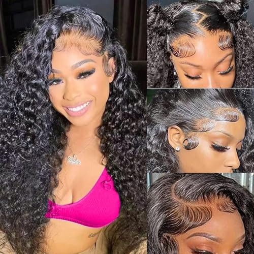 14 Inch Water Wave Lace Closure Human Hair Natural Black 18A Grade Remy Brazilian Virgin Wet & Wavy