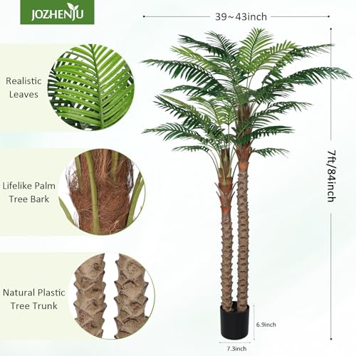 7FT UV-Resistant Faux Palm Tree – 84 Inch Artificial Outdoor Tropical Tree