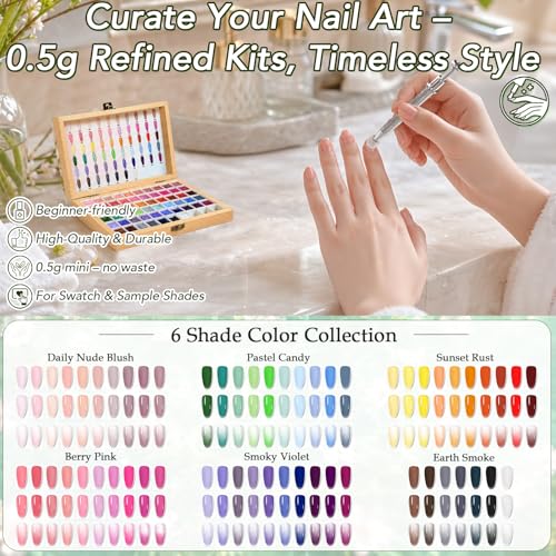 Multicolor 57 Colors Patting Gel Polish Palette Kit for Ombre Nail Art - GZIXBDA
