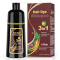 Hair Dye Shampoo for Gray Hair - Chestnut Brown - Easy Application & Long-Lasting Color