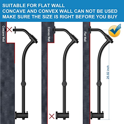 Black Handheld Showerhead & Rain Shower Combo with 27.5-Inch Steel Slide Bar, 5-Setting 5-Foot Hose