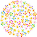 100 Pcs Hawaiian Foam Plumeria Hair Clips - 2.4 Inch, Multicolor Pack