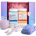 Ouhans Orange Jelly Face Mask Set with Hyaluronic Acid & Vitamin C – DIY Spa Kit with Mixing Bowl & Headband, Perfect Gift for Women