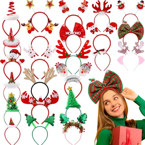 Retrowavy Christmas Headbands - Fun Holiday Hair Accessories Pack, 24 Pack